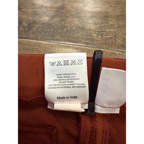 Halter Ego Women Red Brown Equestrian Breeches Grip Riding Stretch Pants Size 24 - Picture 7 of 10